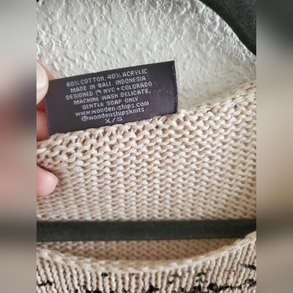 Wooden Ships Hasta la Vista Palm tree crew Lightweight sweater Cotton X/S - Picture 4 of 7